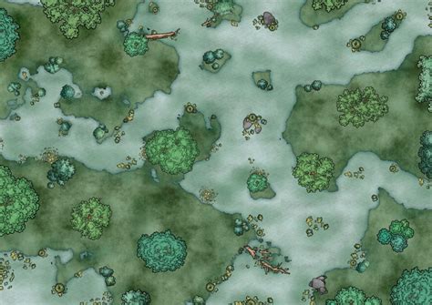 Haze Island swamps additional maps | Fantasy Map Shop