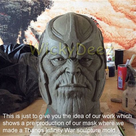 2018 Avengers: Infinity War Thanos Cosplay Helmet Mask Full Latex