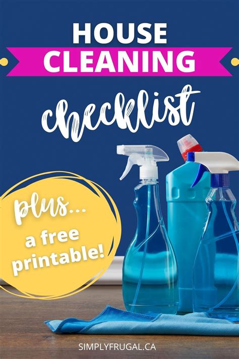 If You Like To Follow A Cleaning List Then This Printable House