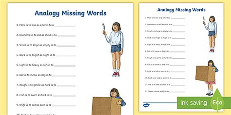 Free Printable Picture Analogy Worksheets Logical Reasoning