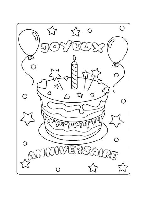 12 Divers Coloriage Joyeux Anniversaire Collection Coloriage Images