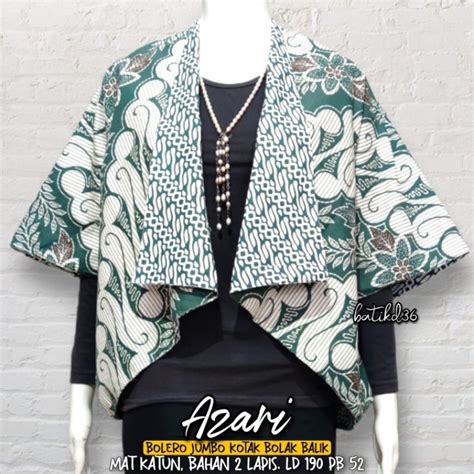 Jual Blazer Batik Wanita Jumbo Murah Tebal Motif Bolak Balik Parang