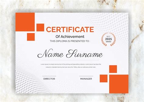 Premium Vector Premium Certificate Template Design