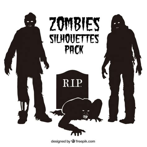 Zombie Silhouette Vector at Vectorified.com | Collection of Zombie Silhouette Vector free for ...