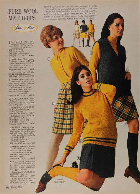 1968 Sears Fall Winter Pg 316 Colleen Corby Dolores Major Unk Sixties Fashion 60s And 70s