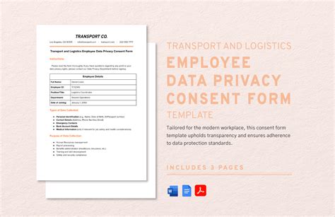 Transport And Logistics Employee Uniform Issuance Form Template In Pdf