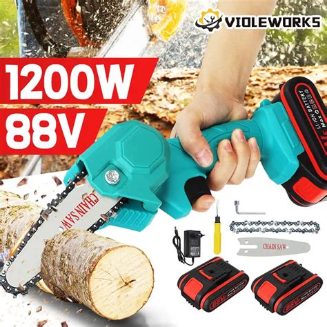 Violeworks Inch Electric Chain Saw W Electric Cordless One Hand