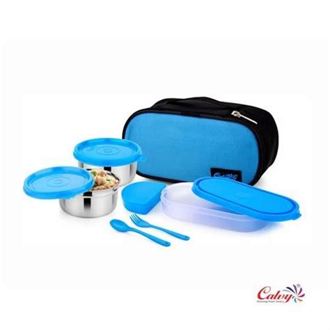 Stainless Steel Calvy Lite Bite Zip Lunch Box At Rs Piece In