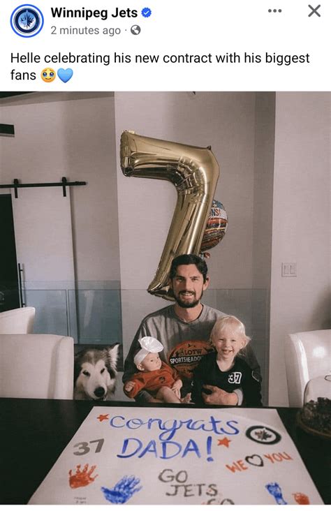 Helle celebrating his new contract with his kids and dog! Very ...