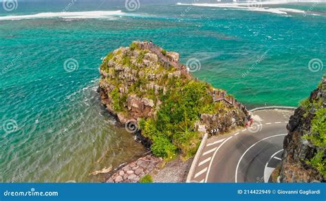 Maconde Viewpoint Mauritius Cape Flinders With Road And Ocean Stock