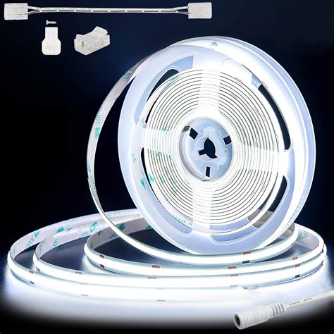 COB LED Strip Light Daylight White 6000K DC12V PAUTIX 5M 504LEDs M LED