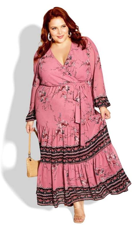 Evans Light Pink Floral Maxi Dress Evans