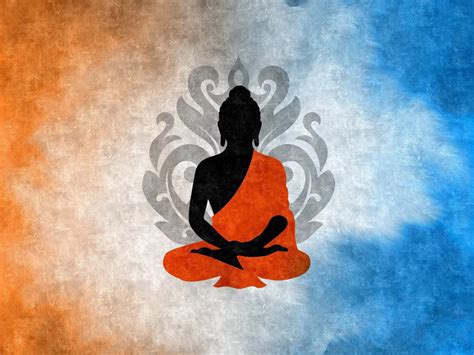 Gautama illustration, Buddha, digital art, Buddhism, silhouette HD ...