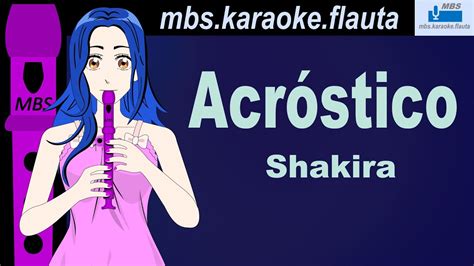 Acr Stico Shakira Flauta Dulce Cover By Mbs Tutorial Animado Con