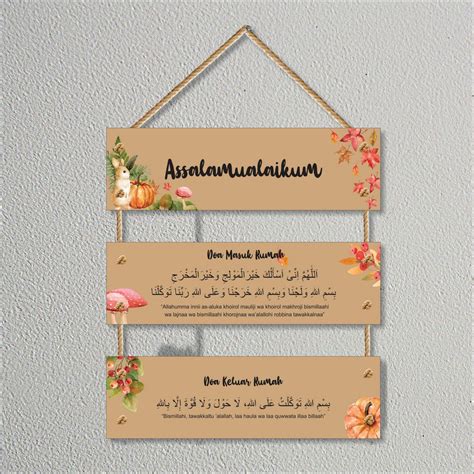 Jual Hiasan Dinding Assalamualaikum 04 Walldecor Gantung Shabby Chic