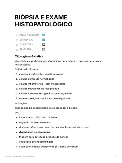Histopatológico É O Mesmo Que Biópsia - Biópsia e Exame Histopatológico: Guia Completo | PDF | Câncer ...