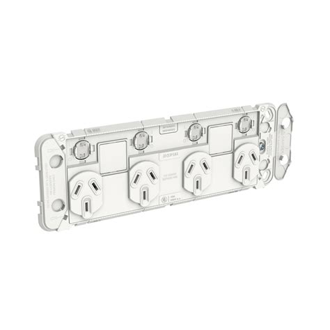 Pdl395h4xxuag Pdl Iconic Grid Switched Socket Switches 4 Gang 10amp