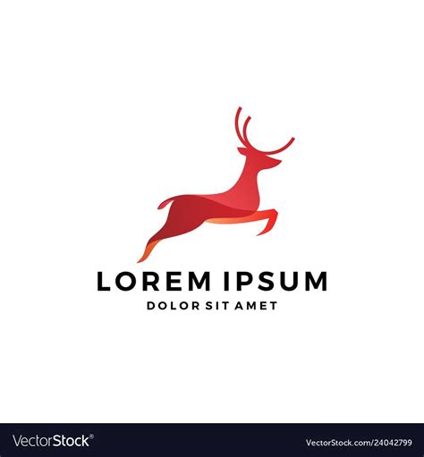 Jumping Deer Logo Design Inspirations Vector Image On Vectorstock Logo Design Inspiration