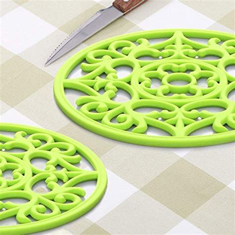 Iphox 3 Set Silicone Multi Use Intricately Carved Trivet Mat For