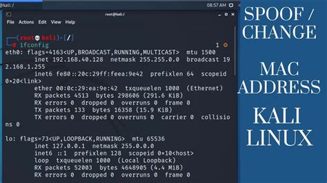 How To Change Mac Address In Kali Linux YouTube