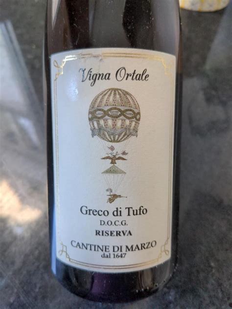 Cantine Di Marzo Greco Di Tufo Riserva Vigna Ortale Italy