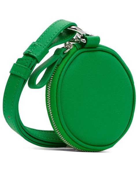 Vivienne Westwood Phone Lanyard Faux Leather Pouch In Green For Men