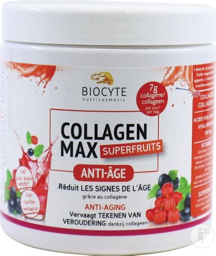 Biocyte Collagen Max Super Fruit Poudre Pot 260g Newpharma