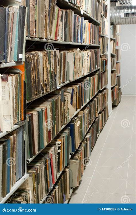 Library Vintage Database Archives Stock Image Image Of Index