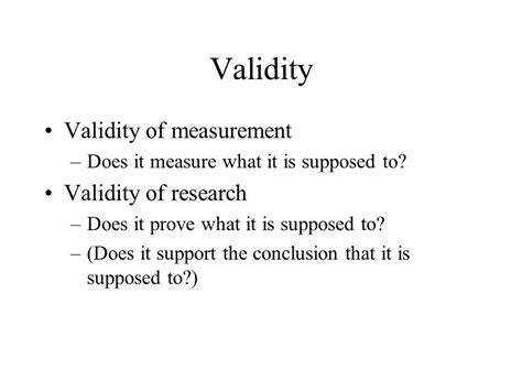 Validity In Research