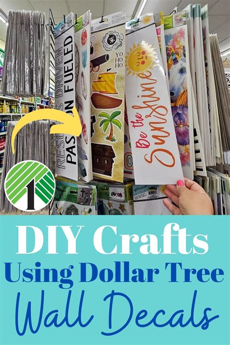 Diy Crafts Using Dollar Tree Wall Decals Diy Home Decor Ideas Dollar Store Diy Decorations