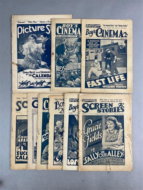 At Auction Group Of 9 Vintage British Cinema Magazines