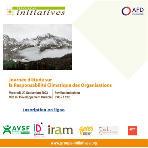 Journ E D Tude Sur La Responsabilit Climatique Des Organisations