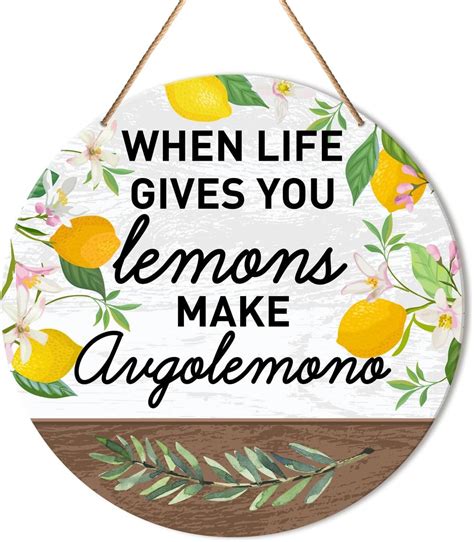 Amazon Muktoujaumai Lemon Kitchen Sign Decor For Wall Summer