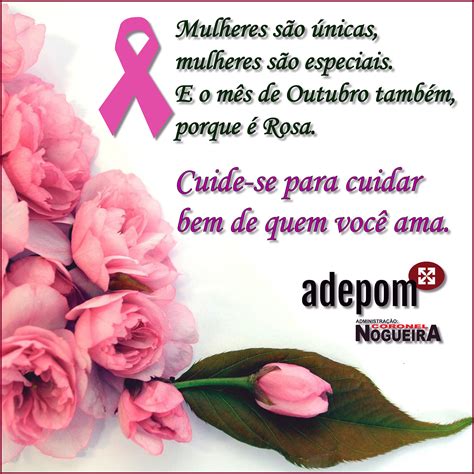 Outubro Rosa cuide se para cuidar bem de quem você ama Adepom