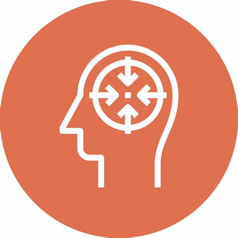 Arrow Concentration Focus Head Human Mind Thinking Icon