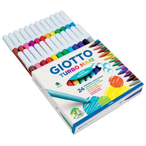 PENNARELLI A FELTRO JUMBO DA 24 COLORI GIOTTO TURBO MAX Pennarelli Giotto