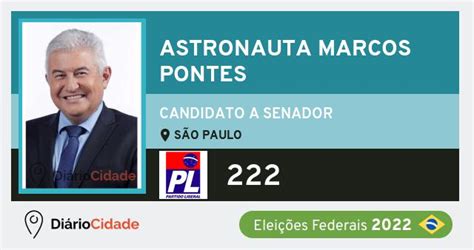 Astronauta Marcos Pontes 222 Pl Candidato A Senador De São Paulo