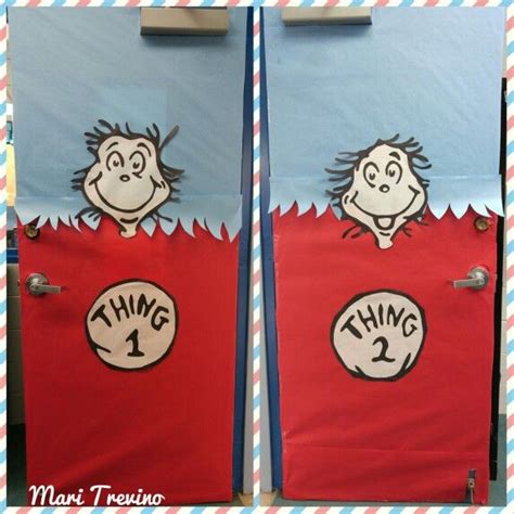 Dr Seuss Thing 1 And Thing 2 Doors For Read Across America