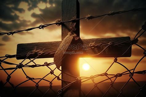 Cross Of Jesus Christ Break Barrier Wire Picture And Hd Photos Free