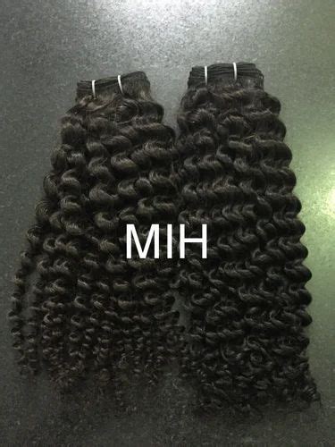 Rih Black Human Virgin Curly Hair Pack Size 8 30inches At Rs 1400