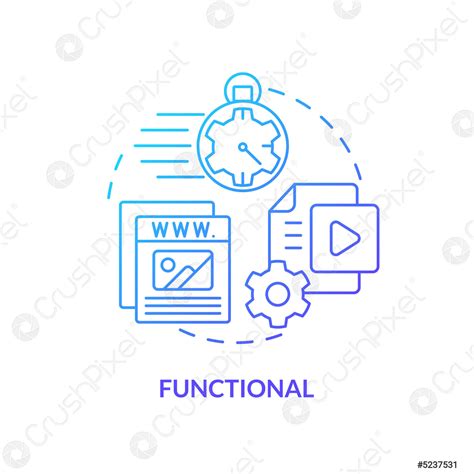 Functional Blue Gradient Concept Icon Stock Vector 5237531 Crushpixel