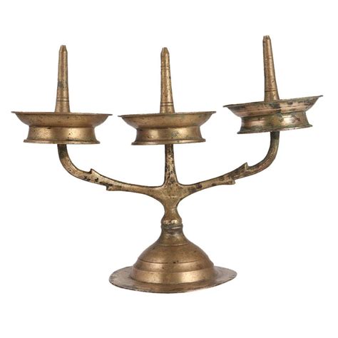 3 Branch Brass Kavara Vilakku Oil Lamp