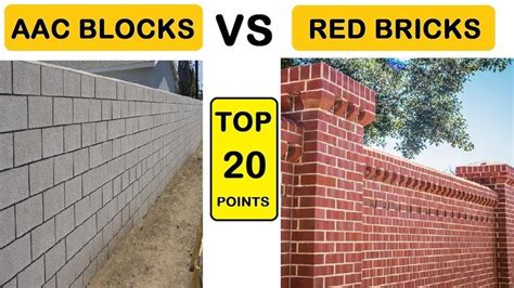 Top 20 Difference between AAC Block Vs Red Clay Bricks | Which is ...