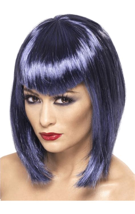 Adult Vamp Wig Purple Angels Fancy Dress Warehouse