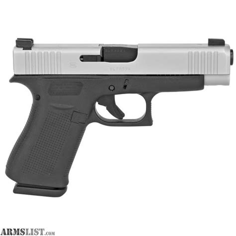 Armslist For Sale Glock 48 9mm Silver Slide Ameriglo Fiber Optic