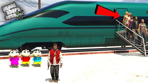 Gta Franklin Landing First Fastest Train Experience With Shinchan