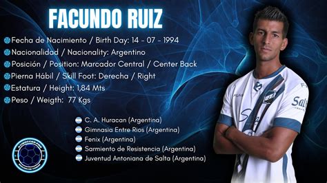 Facundo Ruiz Marcador Central Center Back Juventud Antoniana