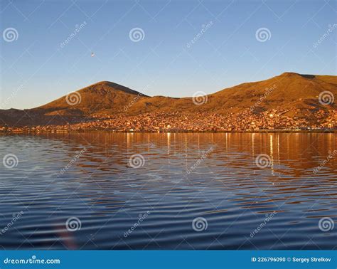 Sunrise at Lake Titicaca in Andes, Peru and Bolivia Stock Photo - Image ...