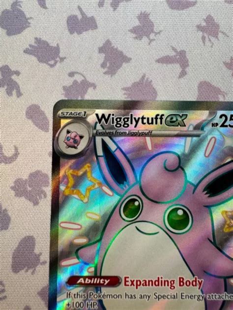 POKÉMON TCG WIGGLYTUFF 222 091 Full Art Shiny Paldean Fates EUR 5 45