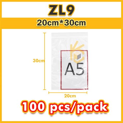 Zip Lock Plastic Bag 14 Sizes 100pcs Pack